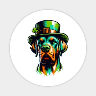 Broholmer Dog Embracing Saint Patrick's Day Cheer Magnet